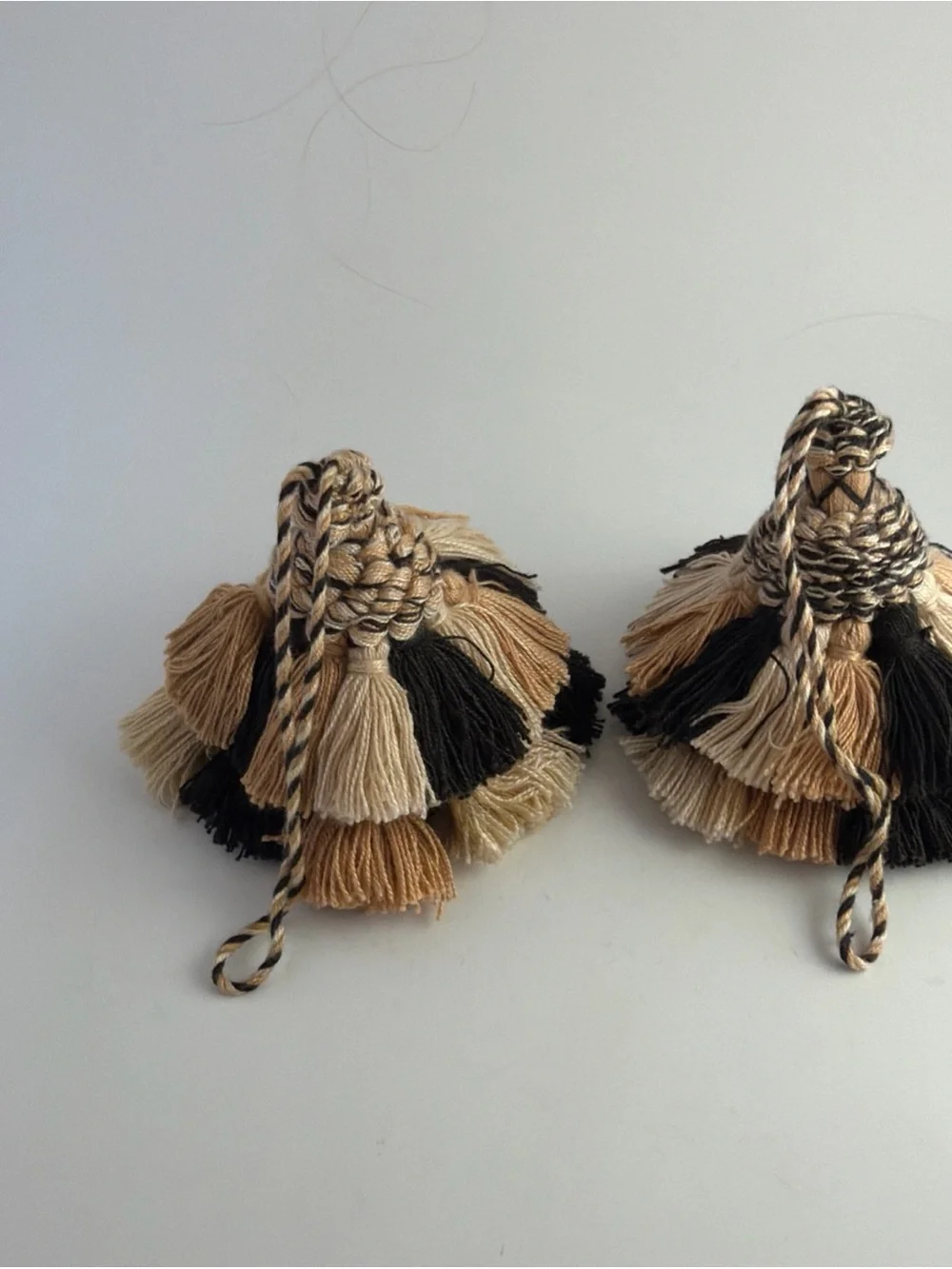 KeyTassel Fringe Vintage Multi Layer 3.5” Set of 2